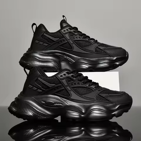 Large Size 48 Athletic Men's Sneakers High Quality Sport Walking Sneakers For Men Black Platform Cas