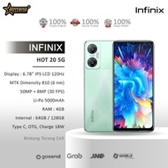 New Handphone Infinix Hot 20 5G Ram 4/128Gb Extended 3Gb Garansi Resmi