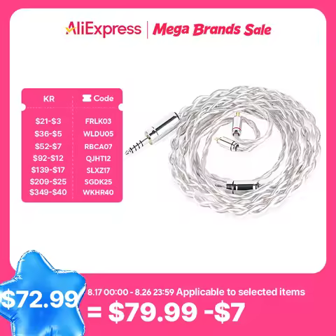 NICEHCK EngrChow 7N Single Crystal Copper 2 Material Mixed Earphone Upgrade Cable EngineerSeries for
