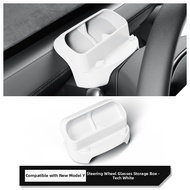CHUNLIU | Model 3/Y/YL Compatible Steering Wheel Phone Mount and Glasses Holder Car Accessory