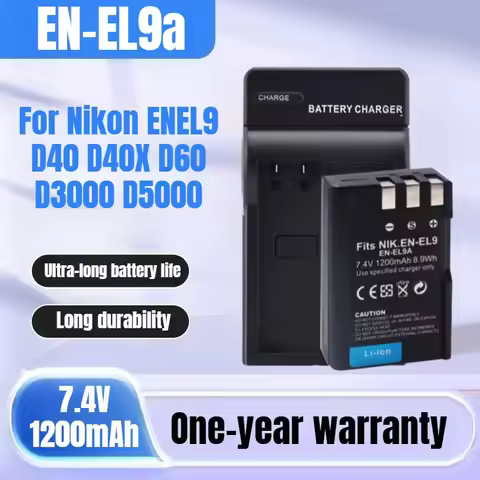 EN-EL9a Nikon Camera Battery for Nikon ENEL9 D40 D40X D60 D3000 D5000 Digital Camera Battery Charger