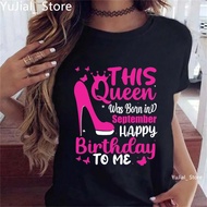 This Queen Was Born in September - Birthday Celebration Women's Printed Summer Top