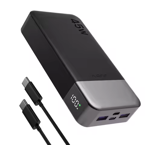20000mAh Power Bank JUOVI J2621 Portable Charger 45W PD3.0 QC 4.0 Fast Charging Battery Pack with LE