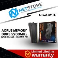 GIGABYTE AORUS MEMORY DDR5 5200MHz 32GB (2x16GB) MEMORY KIT - GP-ARS32G52D5