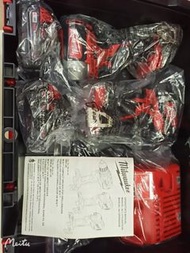 美沃奇Milwaukee 美國空運到港全新貨M18 18v鋰離子無刷孖批套裝，電批/衝擊組合套件 2.0ah x2 220v 18/12v  兩用充電器, 配原裝工具箱，荃灣門市交收