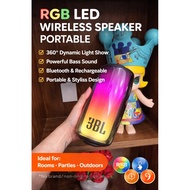 RGB LED Bluetooth Speaker Portable | 360° Light Show Wireless Speaker | Bass Boost | Rechargeable