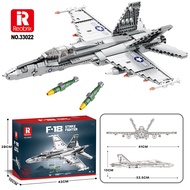 Military Series F-18 Hornet Fighter Jet Building Block Toy