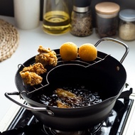Fryer Small Household Oil-efficient Non-sticky Tempura Fryer Japanese-style Deep Fryer Induction Cooker Small Mini Stew Pan