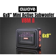 Awave V8M II 6x8” Mini Slim Active Subwoofer