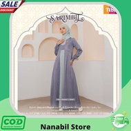 Sarimbit Nibras 2023 Khawla Violet &amp; Light Grey - Gamis Dewasa Nibras