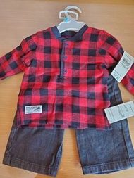 有型靚仔- Polo Ralph Lauren 6M格仔衫牛仔褲套裝