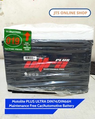 Motolite PLUS ULTRA DIN74/DIN66H Maintenance Free Car/Automotive Battery