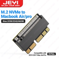 JEYI M.2 NVME MacBook SSD ตัวแปลงสำหรับการอัพเกรด MacBook Air Pro Retina กลางปี2013 2017สำหรับ A1465