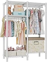 Ulif 4 Tiers Garment Rack for Students, Teenagers, and Children's Room, Freestanding and Portable He