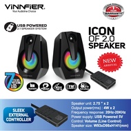 VINNFIER ICON 808 BTR USB Powered Portable Bluetooth 2.0 Speaker with 7 Modes LED Lights PC Speaker