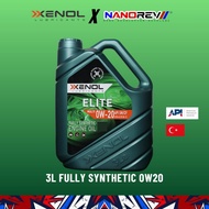 XENOL ELITE FULLY SYNTHETIC ENGINE OIL 0W-20 3 LITRE FREE OIL FILTER
