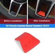 Car Sticker For Porsche Cayenne Macan Panamera 718 911 Emblem Badge Steering Wheel GTS Decoration Tr