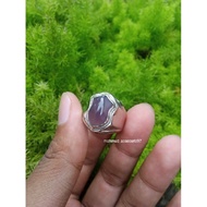 UNGU Original purple lavender stone agate ring / purple lavender agate ring clog / clog ring / natur