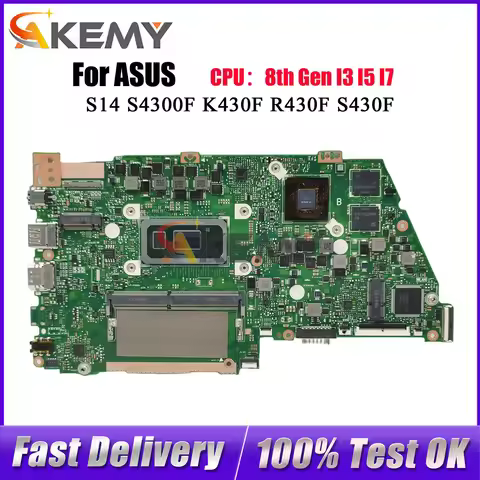 X430FN Laptop Motherboard For ASUS VivoBook X430FA R430F V430F S430F S4300F X430FN S14 X430F K430F M