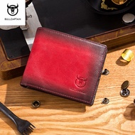 BULLCAPTAIN High Quality Genuine Leather Wallet Mens Business Casual Multi-card Slot RFID Function C