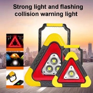 MOOGU Warning Light Sign Tripod Car Emergency Light warning light solar Car Triangle Warning Sign