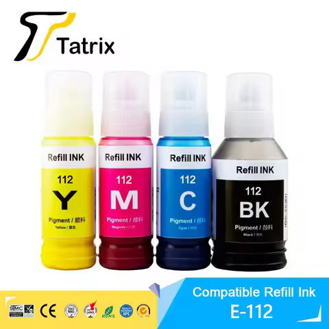 Tatrix Quality Refill Ink For Epeon 112 T112 Refill ink for Epson Ecotank L6550/6570/ L6580/L11160/ 