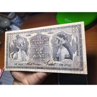 new! Uang Kuno 25 Gulden Wayang XF Seri GK 099