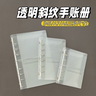 Daily New Arrival/A8M5A7A6 Twill PP Tri-Fold Loose-Leaf Notebook Shell Mini Portable Sticker Small C