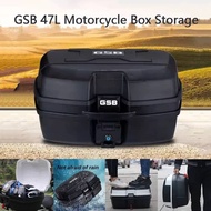 100%} GSB TOP BOX 47 LITER , GIVI STYLE , FREE BASE PLATE SHAD STYLE MOTORCYCLE BOX