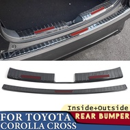 Trunk Bumper for Toyota Corolla Cross 2022-2024 Car Accessories Stainless Rear Fender Protector Sill Cover Sticker Decoration