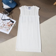 ❤️Chanel 針織無袖連身裙🤍 肩部CC鈕扣 優雅精致