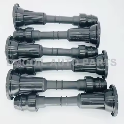 6 PCS IGNITION COIL BOOTS WITH RESISTANCE CONNECT PLUGS FOR NISSAN 350Z INFINITI FX35 M35 3.5L (03-)
