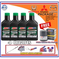 AMSOIL Signature Series 0W20 100% Synthetic Gas Motor Oil 4 Quarts Package for Honda, Mitsubishi