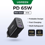 UGREEN GaN 65W 3-Ports USB-A USB-C Fast Charger Adapter Compatible with iPhone 17/17 Pro/17 Pro Max/