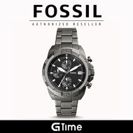 [Official Warranty] Fossil FS5852 Men's Bronson Chronograph Smoke Stainless Steel Watch