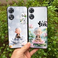 Case for oppo a78 5g / a38 / a78 / a58 with calligraphy printed on peace of mind, peace / flexible c