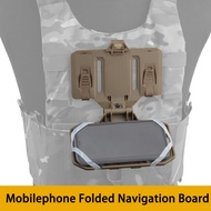Military MOLLE Folding Navigation Board Outdoor Sports Mobile Phone Holder Tactical Chest Bag Map Case Admin Panel Airsoft Gear