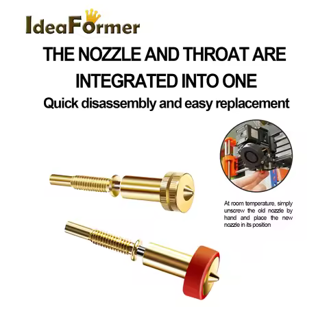 1/2/3pcs For E3D Revo Hotend Extruder 0.4mm Ceramic Hotend All-in-one Nozzles Heatbreak Brass Titani