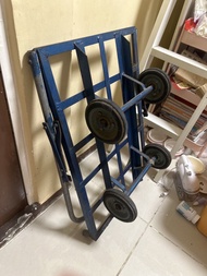 藍色摺疊手推車 搬運車