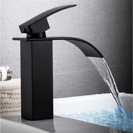 Bathroom Basin Faucet Gold and Black Waterfall Faucet Brass Bathroom Faucets Hot and Cold Sink Taps
