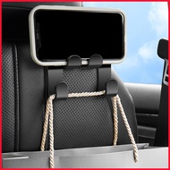 Car Headrest Hook 2 in 1 Car Bag Hooks with Phone Holder Car Bag Hooks Headrest Hooks Purse Holder C