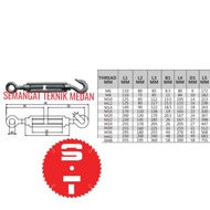 M6 SPAN SCREW SCREW SCREW SCREW NEEDLE WATERMUR TURN BUCKLE M6 M 6 1/4"