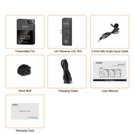 Comica ไมโครโฟนไร้สายลาวาเลียร์ BoomX-D 2.4G ระบบไมโครโฟนติดปกไร้สายขนาดกะทัดรัดพร้อมเครื่องส่งสัญญา