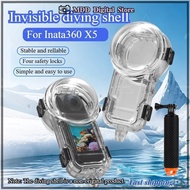 Invisible Dive Case for Insta360 X5 Buoyancy rod Waterproof Housing Underwater 60M Dive Shell Access