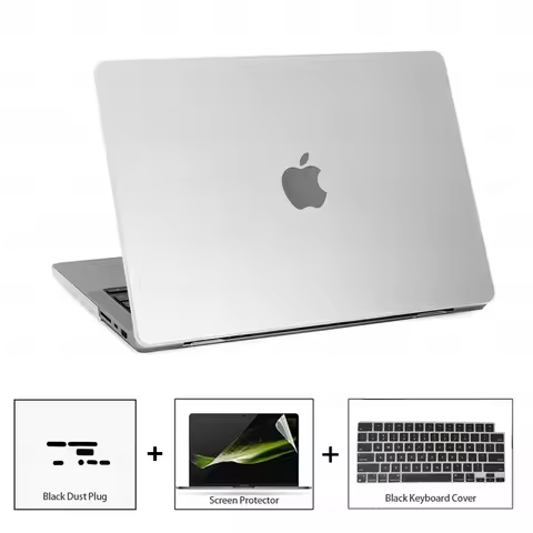 For MacBook Pro 14 M3 2023 Case A2918 A2992 2024 M4 Ultra-thin Case & Dust Plug & Screen Film & Keyb