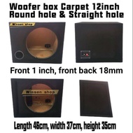 winsenshop Sub woofer box speaker box 12inch Carpet board papan tebal 27mm, 18mm
