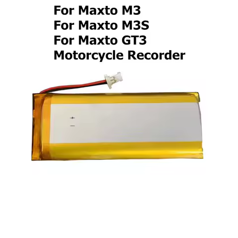 For Maxto M3 M3S GT3 Motorcycle Recorder Li Polymer Rechargeable Pack Replacement 2000mAh Battery