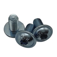 10Pcs/Lot M3 M4 M5 M6 M8 M10 Hex Socket Flange Button Head Screws 10.9 High Stength Black Allen Bolts Length 6Mm To 40Mm