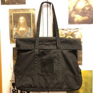4A Like Black tote bag with flower print inside