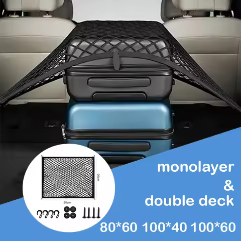 Car Boot Trunk Net Elastic Upgraded Double Layer Storage Organizer For Audi A1 8X A3 8V 8Y A4 B8 B9 